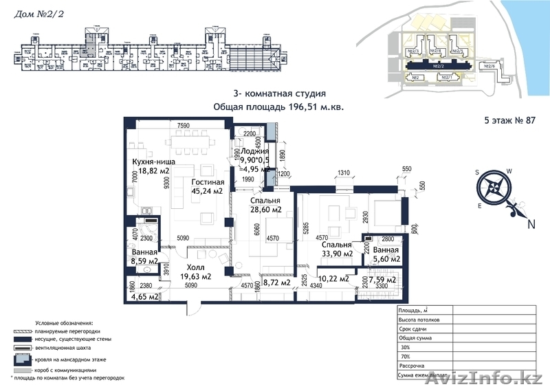 Продается 3х комн.квартира 203кв.м., ЖК Ривьера, Дружбы народов 2/2 - Изображение #3, Объявление #1609083